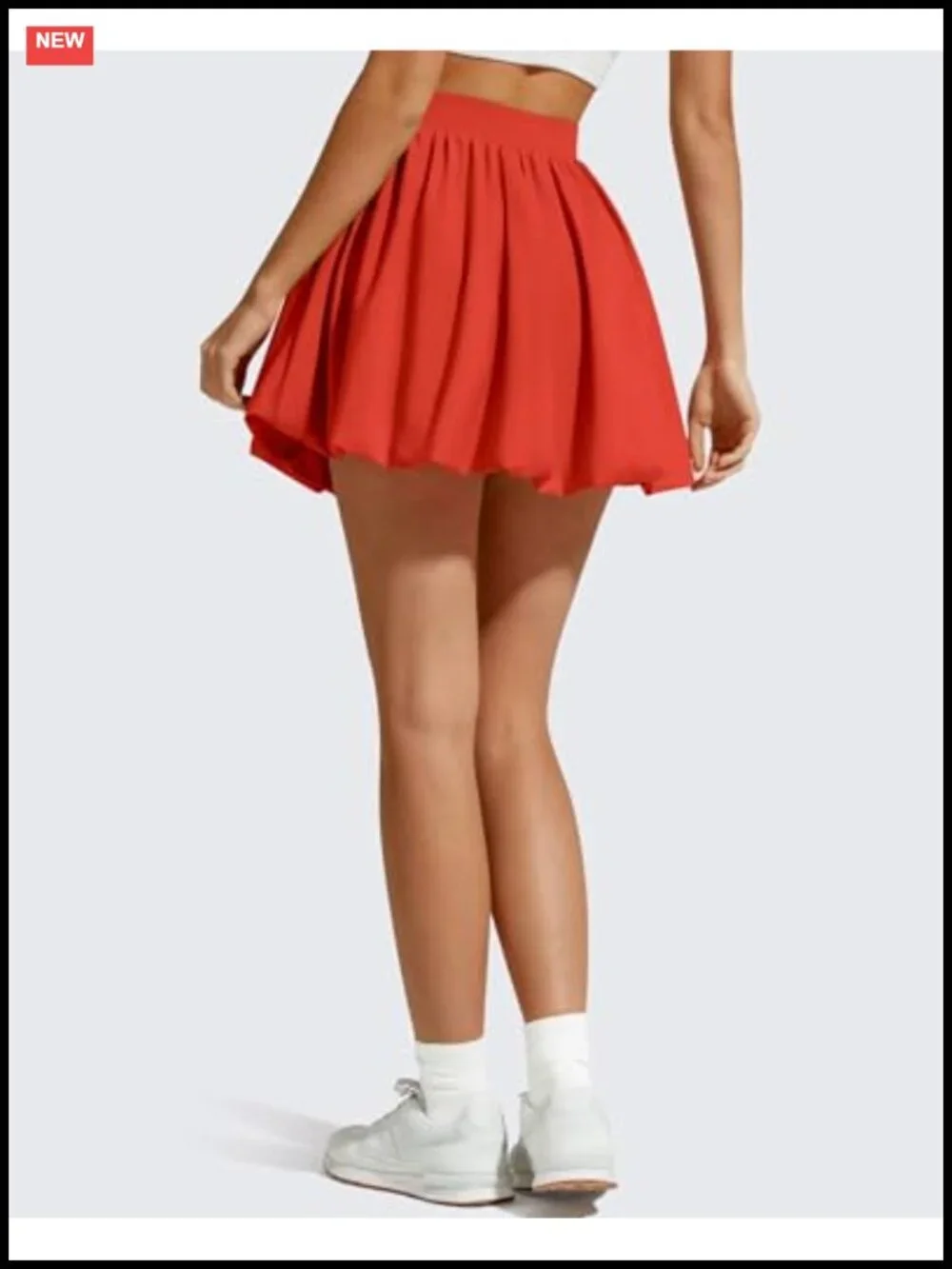 Bubble Tennis Skirt with Pockets, Skort for Women, Quick Dry, Built-in Shorts,